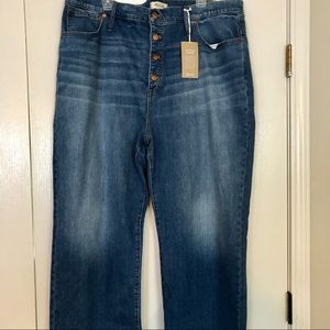 Madewell wide leg jeans plus size